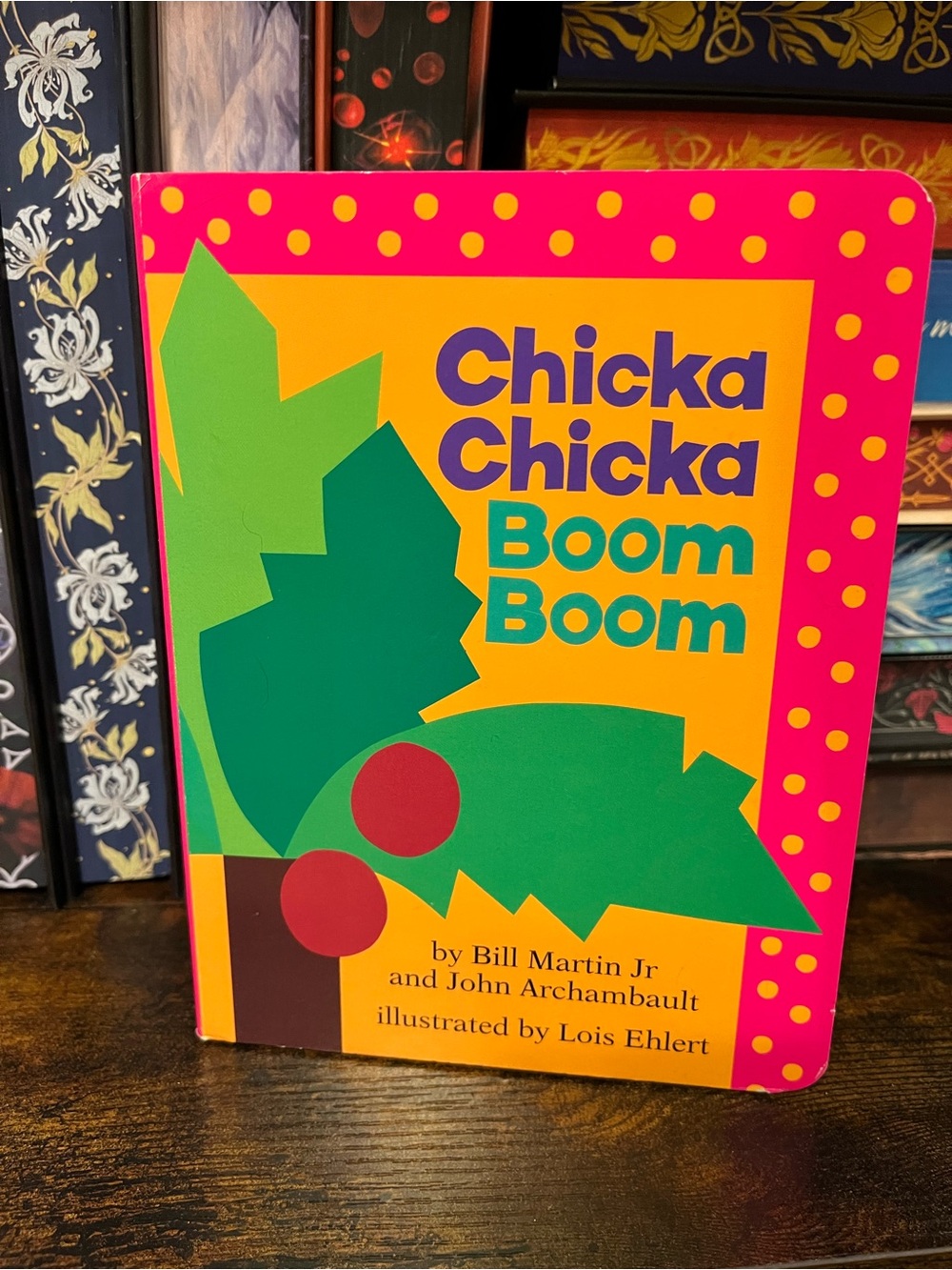 Chicka Chicka Boom Boom Board Book - Bright Pink & Yellow